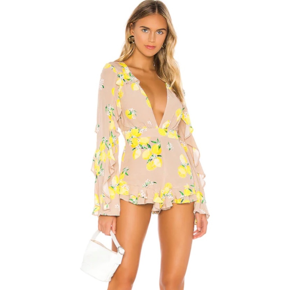 Devon Romper in Tan Lemon by
MAJORELLE- BRAND NEW WITH TAGS